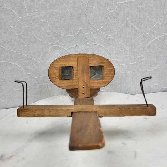 Antique 1900's American‎ Stereoscope 12" Brown Wooden Postcard Viewer - Picture 12 of 16